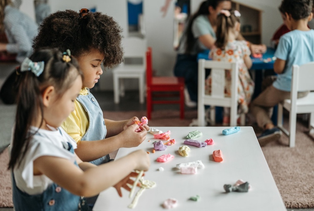 Kids playing at daycare